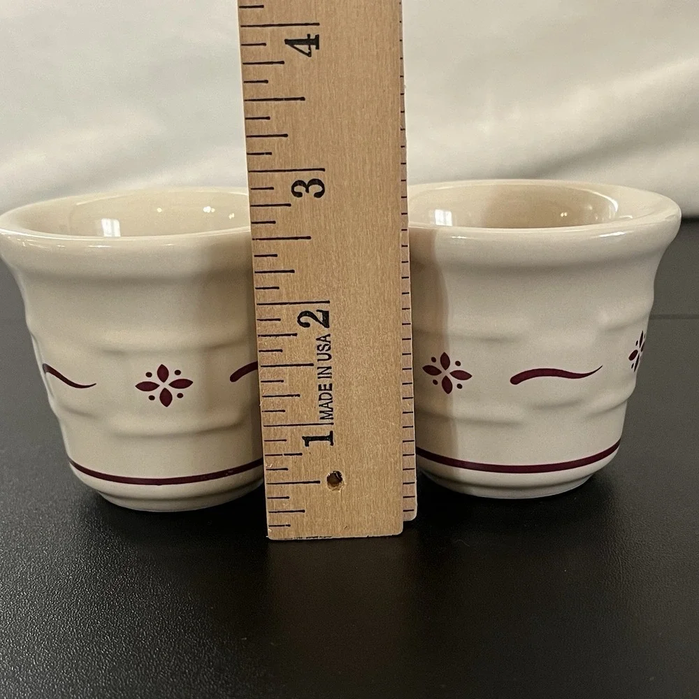 Longaberger Pottery Woven Traditions Classic Red Mini Crock 2.5